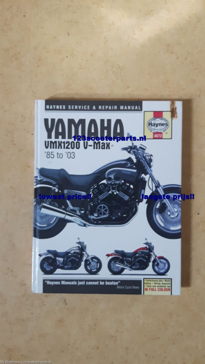 Yamaha VMX 1200 V max  1985-2003 instructieboekje