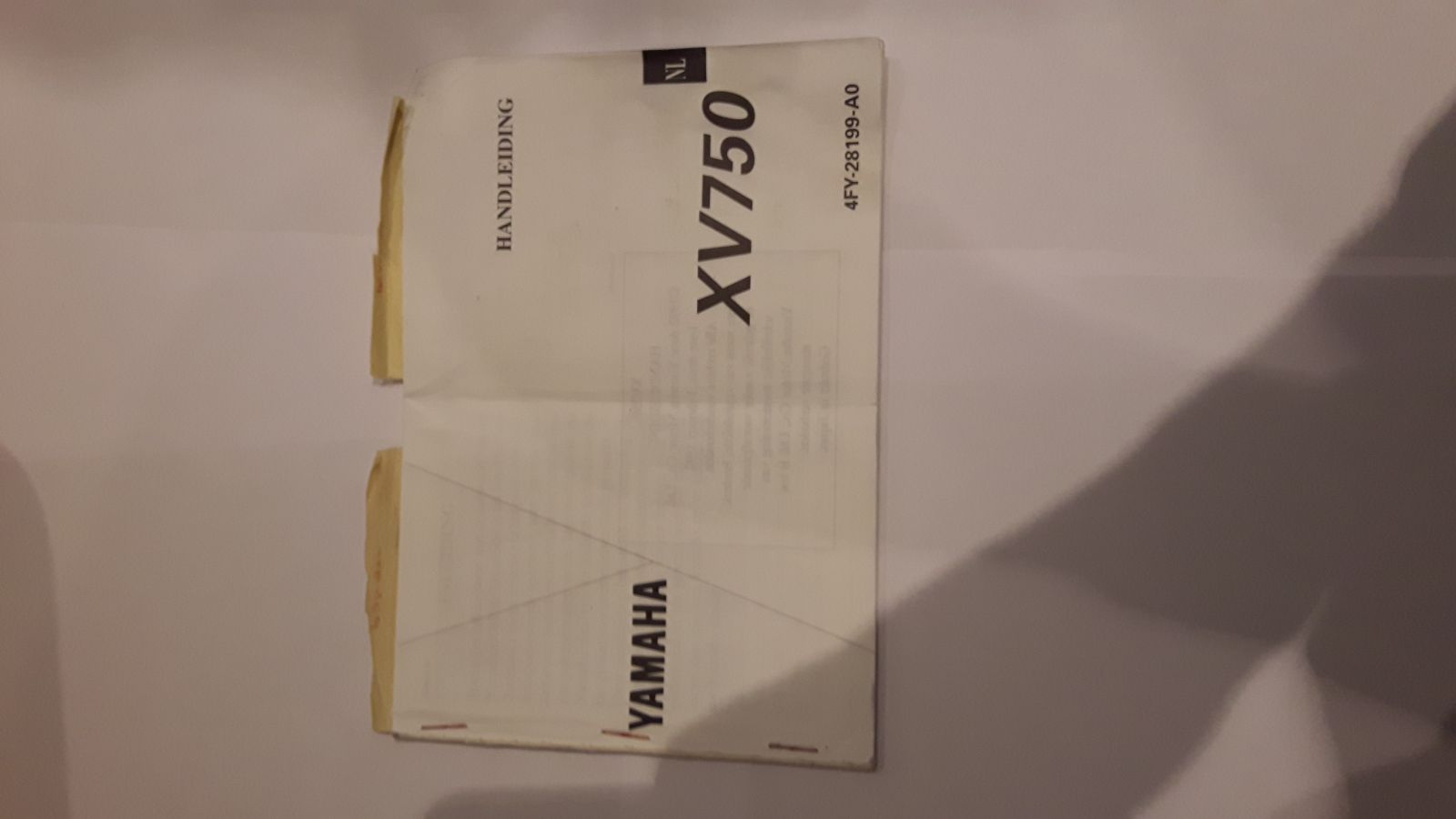 Yamaha XV750 instructieboek