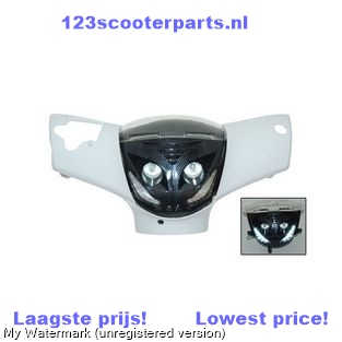 Carbon Headlight Piaggio Zip2000 / Puch Zip 2000
