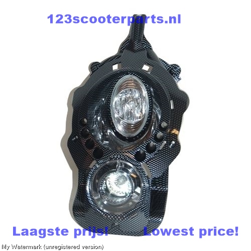 Peugeot Ludix koplamp carbon